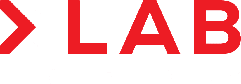 Logo with large red letters "X LAB" and smaller, light gray text below reading "EMS TRAINING" on a light background.